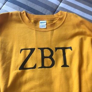 Gold ZBT Zeta beta tau crewneck